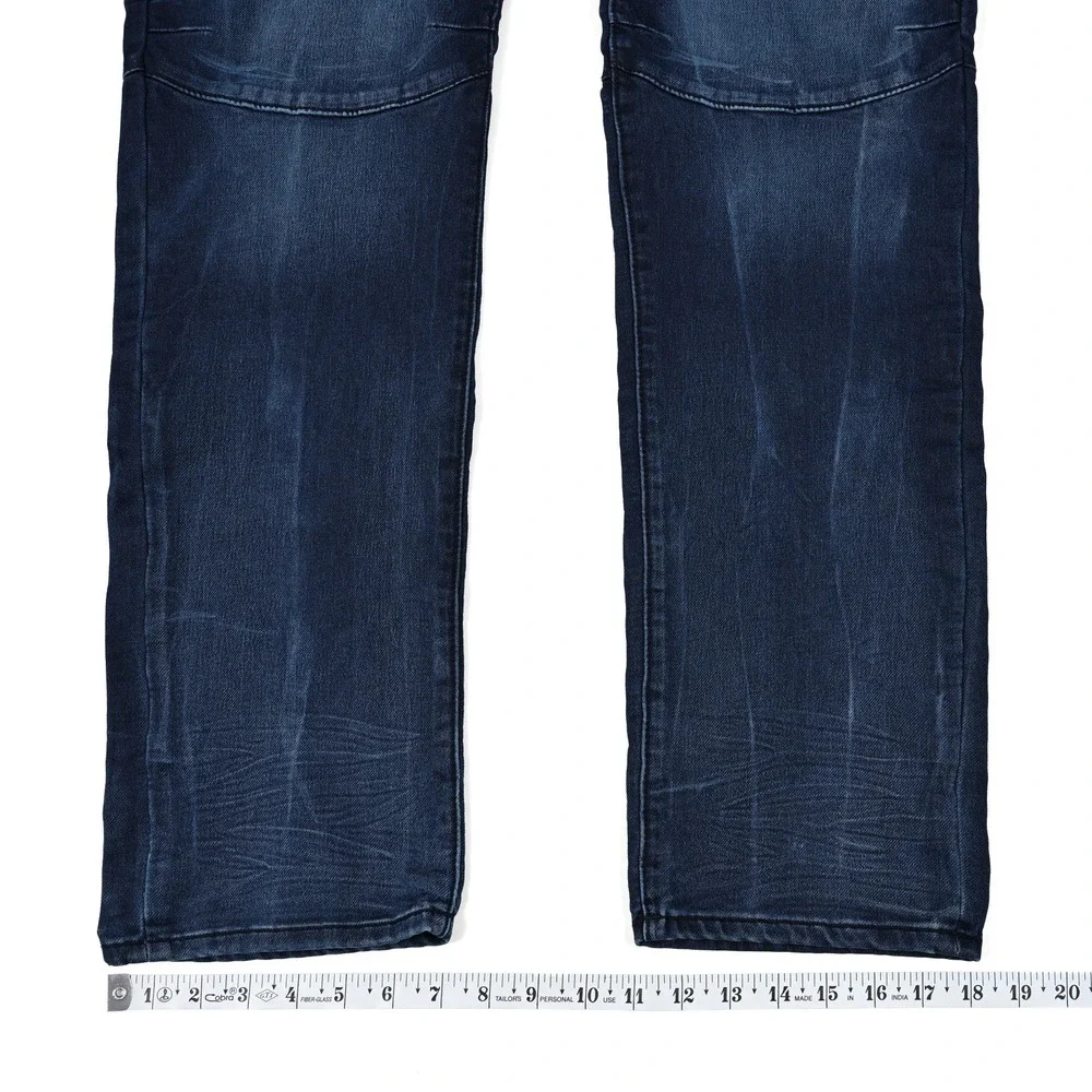 True Religion Men's Rocco Relaxed Skinny Jeans Size 38 Moto Ribbed Biker Hip Hop